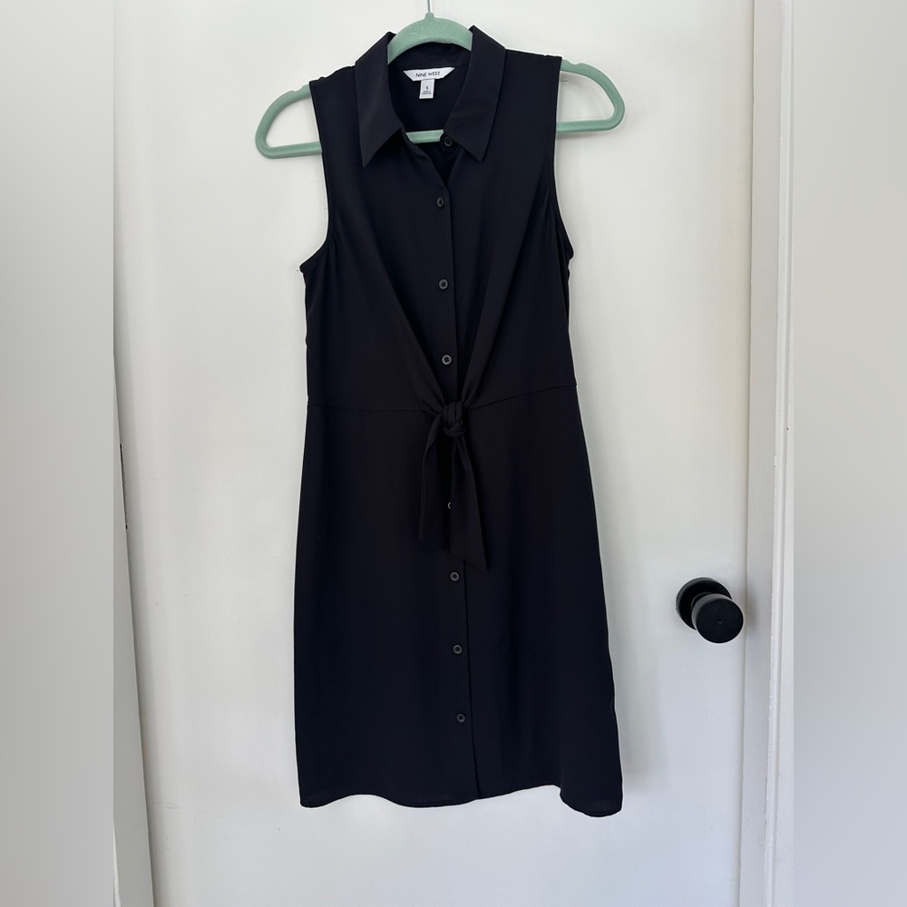 Nine West Black Button-Down Mini Dress